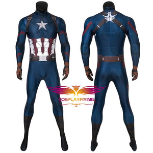 Avengers 4: Endgame Steve Rogers Captain America Jumpsuit for Carnival Halloween