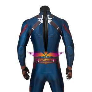 Marvel Movie Avengers 4: Endgame Captain America Steve Rogers Jumpsuit for Carnival Halloween Luxurious Verssion