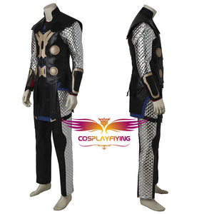 Marvel Avengers 2 : Age of Ultron Thor Son of Odin Battle Suit with Cloak Cosplay Costume Full Set for Halloween Carnival