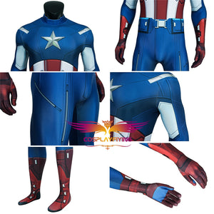 Marvel Avengers Captain America Steve Rogers Jumpsuit for Carnival Halloween Classic Luxurious Version