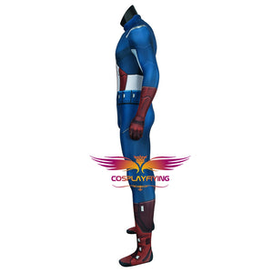Avengers Captain America Steve Rogers Classic Version Jumpsuit for Carnival Halloween