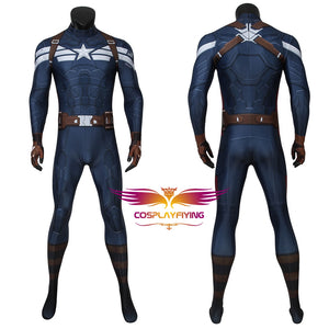 Marvel Movie Avengers Captain America: The Winter Soldier Steve Rogers Jumpsuit for Carnival Halloween Luxurious Version