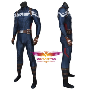 Marvel Avengers Captain America: The Winter Soldier Steve Rogers Jumpsuit Cosplay Costume for Carnival Halloween Simple Version