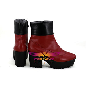 Avengers: Endgame Captain Marvel Carol Danvers Cosplay Shoes Boots Custom Made for Adult Men and Women