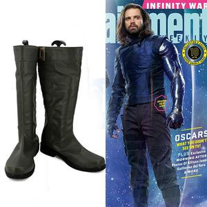 Avengers: Infinity War Winter Soldier Bucky Barnes Cosplay Shoes Boots Custom Made for Adult Men and Women