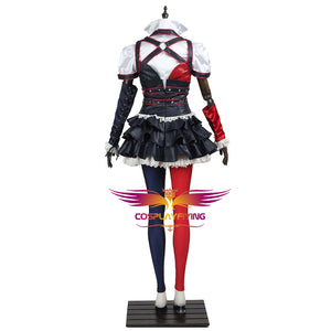 DC Comics Batman Arkham Knight Harley Quinn Suicide Squad Adult Women Cosplay Costume for Halloween Carnival