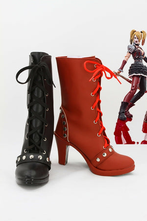 Batman: Arkham Knight Harley Quinn Cosplay Shoes Boots Custom Made for Adult Men and Women