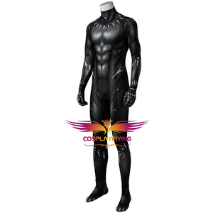 Marvel Movie Avengers Black Panther  T'Challa Battle Jumpsuit Cosplay Costume for Halloween Carnival