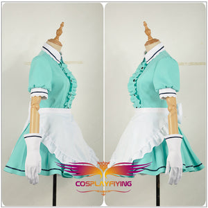 Blend S Burendo Esu Kanzaki Hideri Green Cos Women Skirt Lady Apron Maid Servant Cosplay Costume Adult Outfit Clothing Dress