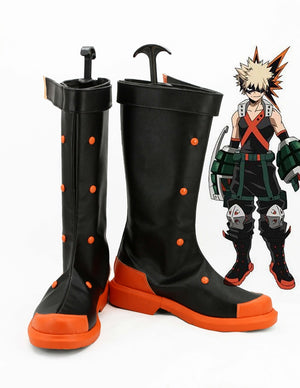 Comics My Hero Academia Bakugo Katsuki Cosplay Shoes Boots Custom Made for Adult Men and Women Halloween Carnival