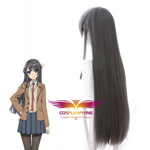 Comics Sakurajima Mai Long Grey Straight Cosplay Wig Cosplay for Girls Adult Women Halloween Carnival Party