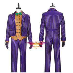 DC Comics Game Batman: Arkham Knight Joker Cosplay Costume Custom Made Full Set Outfit For Halloween Carnival