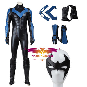 DC Batman Arkham City Nightwing Men Women Jumpsuit Cosplay Costume for Halloween Carnival
