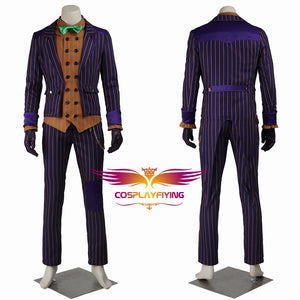 DC Comics Arkham Knight Joker Cosplay Costume Version B for Halloween Carnival