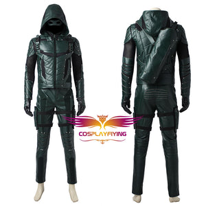 DC Comics Arrow Season 5 Green Arrow Oliver Queen Cosplay Costume for Halloween Carnival