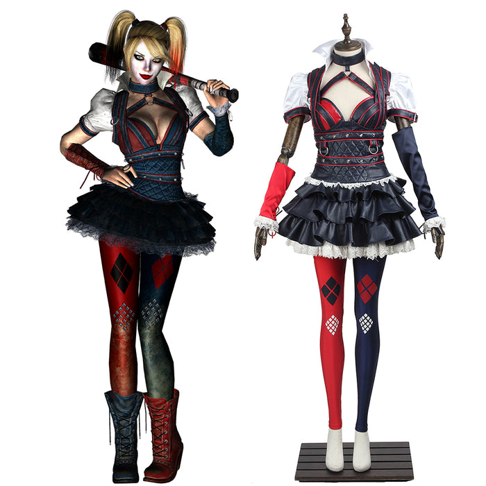 DC Comics Batman Arkham Knight Harley Quinn Suicide Squad Adult Women Cosplay Costume for Halloween Carnival