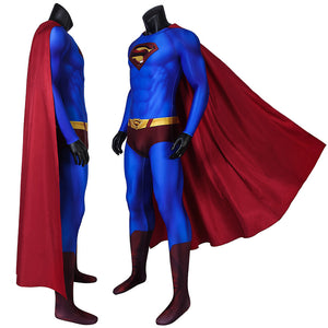 DC Comics JLA Superman Returns Superman Clark Kent Jumpsuit Cosplay Costume for Halloween Carnival