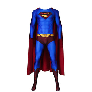 DC Comics Superman Returns Clark Kent Jumpsuit Cosplay Costume for Halloween Carnival Luxurious Version