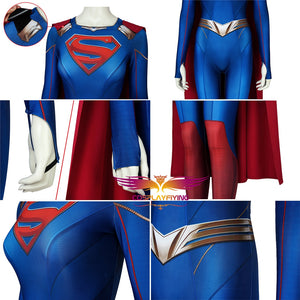 TV Series DC Supergirl Season 5 Kara Zor-el 3D Print Jumpsuit Bodysuit for Carnival Halloween Luxurious Version