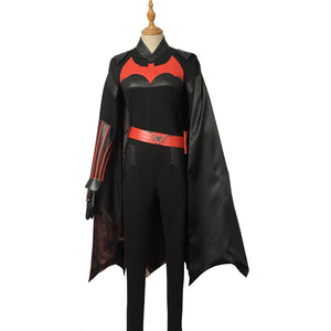 DC Comics TV Batwoman Kathy Kane Black Jumpsuits Cosplay Costume Custom Made for Adult Women Carnival Halloween Version A