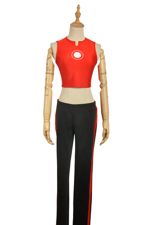 DC Comics The Invincible Iron Man Riri Williams Red Cosplay Costume Custom Made Top Coat Only with Pants