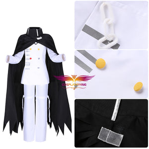Danganronpa V3: Killing Harmony Ouma Kokichi Cosplay Costume White Uniform With Cloak