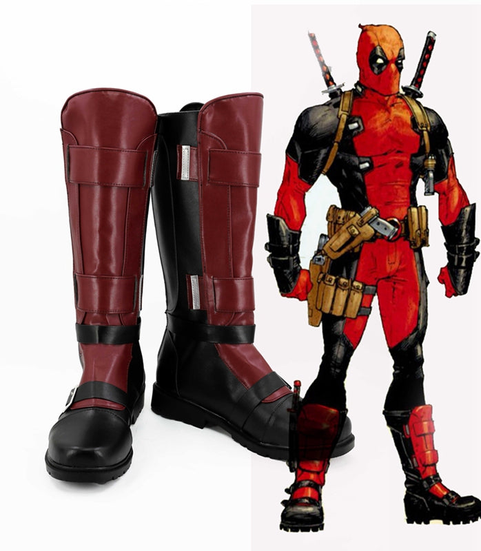 Deadpool Wade Winston Wilson Cosplay Shoes Boots Custom Made for Adult Men and Women