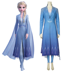 Disney Anime Movie Snow Queen Princess Elsa Cosplay Costume Luxurious Version for Halloween Carnival