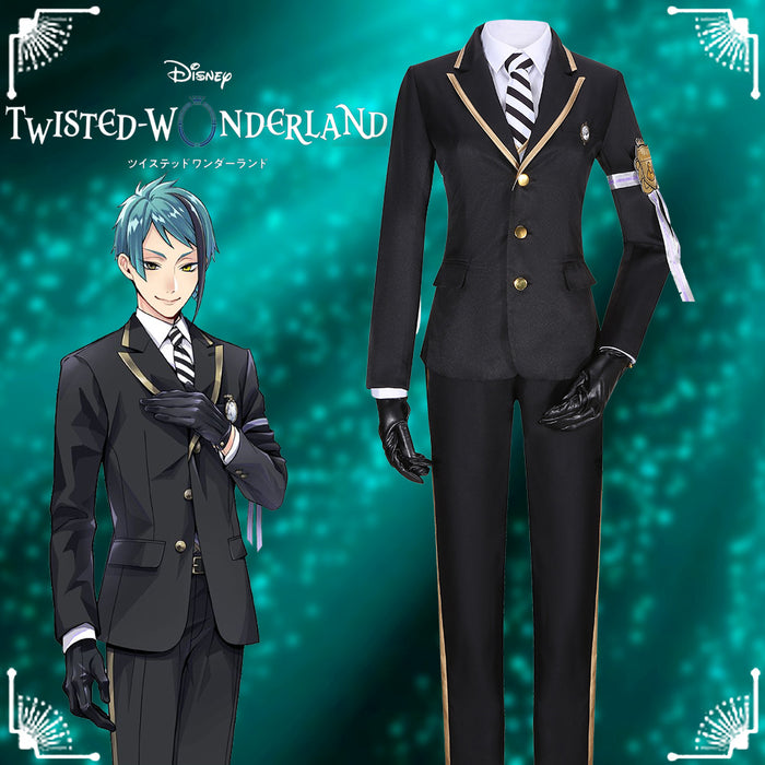 Disney Twisted-Wonderland Octauinelle Jade Leech Cosplay Costume Uniform Suits