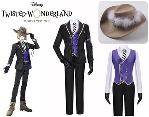 Disney Twisted-Wonderland Rook Hunt Snow Princess Black Uniform Cosplay Costume