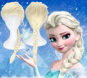Disney Anime Movie Frozen 2 Elsa Cosplay Wig With Small Snowflake Headdress Cosplay for Adult Women Halloween Carnival
