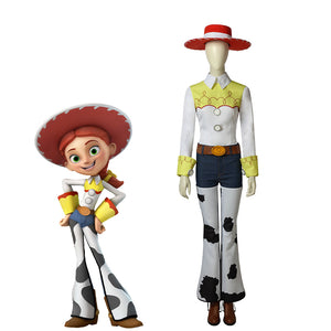 Disney Anime Movie Toy Story Jessie Cosplay Costume Full Set with Hat for Halloween Carnival