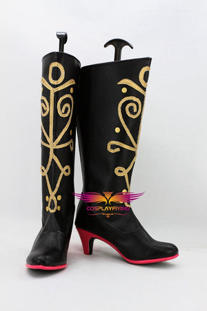 Disney Movie Frozen Anna Cosplay Shoes Boots Custom Made for Adult Men and Women