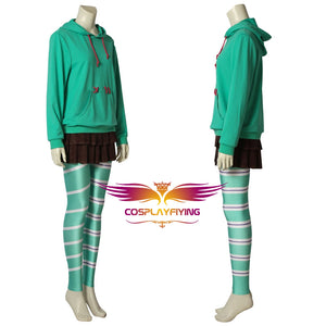 Halloween Ralph Cosplay Costume Vanellope Von Schweetz Outfit Game Anime  Hoodies Skirt Uniform Suit with Stockings Girl Women - AliExpress
