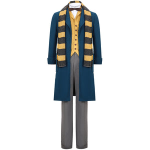 Fantastic Beasts and Where to Find Them Newt Scamander Cosplay Costume With Scarf Harry Potter