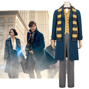 Fantastic Beasts and Where to Find Them Newt Scamander Cosplay Costume With Scarf Harry Potter
