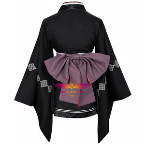 Final Fantasy VII Remake Tifa Cosplay Costume Black Kimono Halloween Carnival