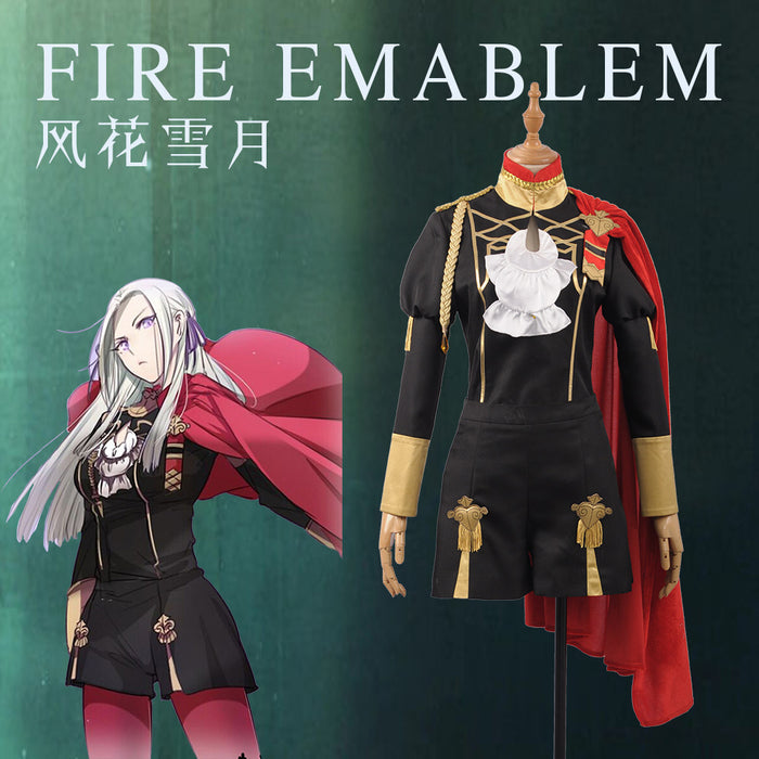 Fire Emblem: Three Houses Edelgard Fancy Battle Stage Girls Boys Cosplay Costume Adult Outfit