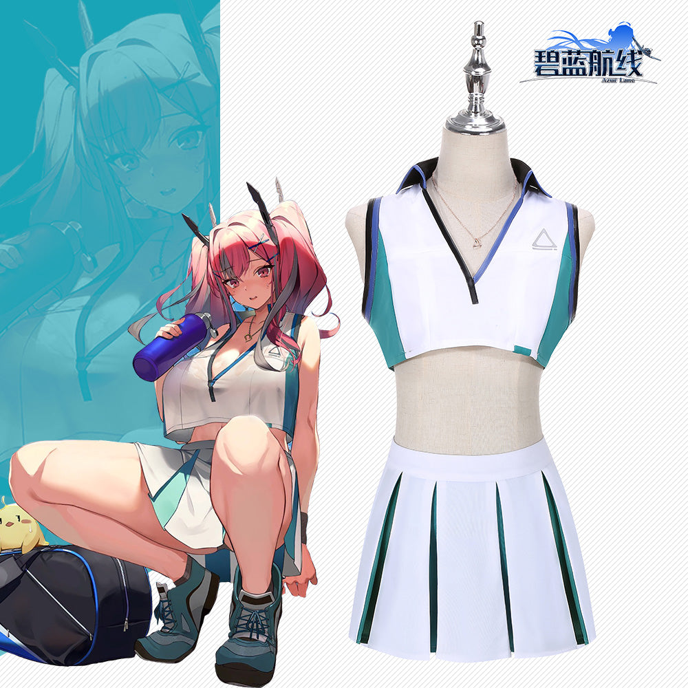 Cosplayflying - Buy Game Azur Lane USS Bremerton ssn-698 Cosplay Costume  Simple Version Croped Tops Skirt Halloween Carnival