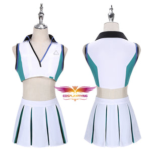Game Azur Lane USS Bremerton ssn-698 Cosplay Costume Simple Version Croped Tops Skirt Halloween Carnival