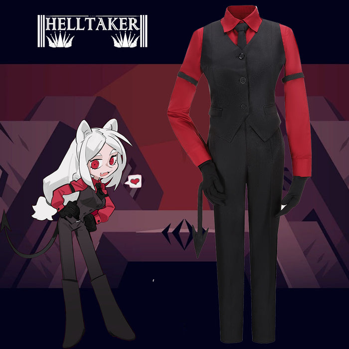 Game Helltaker Cerberus Black Uniform Cosplay Costume Custom Made Halloween Carnival Party