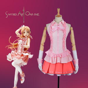 Game Sword Art Online Yūki Asuna/Yuuki Asuna Pink Uniform Outfit Cosplay Costume Halloweenn Carnival Party