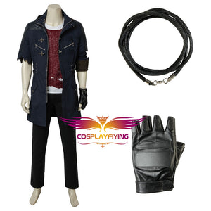 Game Devil May Cry 5 DMC5 Nero Cosplay Costume Full Set Custom Made for Halloween Carnival