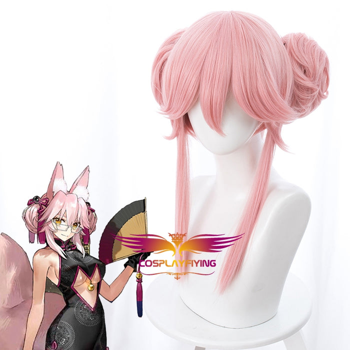 Game Fate/Grand Order/EXTRA FGO Tamamo No Mae Pink Cosplay Wig Cosplay for Adult Women Halloween Carnival