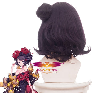 Game Fate/Grand Order FGO Katsushika Hokusai Purple Cosplay Wig Cosplay for Adult Women Halloween Carnival