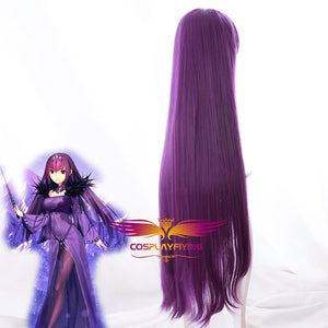Game Fate/Grand Order FGO Lancer Scathach Purple Long Straight Cosplay Wig Cosplay for Adult Women Halloween Carnival