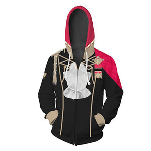 Game Fire Emblem Three Houses Unisex 3D Zip Up Long Sleeve Hoodie Costume for Men Women
