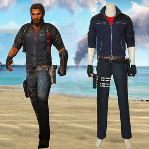 Game JUST CAUSE 3 Rico Rodriguez Cosplay Costume Full Set for Halloween Carnival