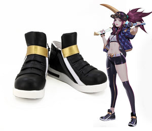 Game LOL League of Legends The Rogue Assassin Akali Cosplay Shoes Boots Custom Made for Adult Men and Women Halloween Carnival