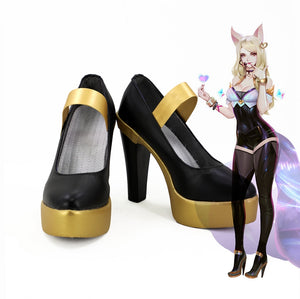 Game LOL League of Legends the Nine-Tailed Fox Ahri Cosplay Shoes Boots Custom Made for Adult Men and Women Halloween Carnival